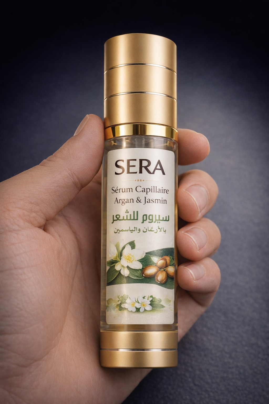 Sérum capillaire unisexe – Argan, Jasmin & Vitamine B12 – SERA Hair Care